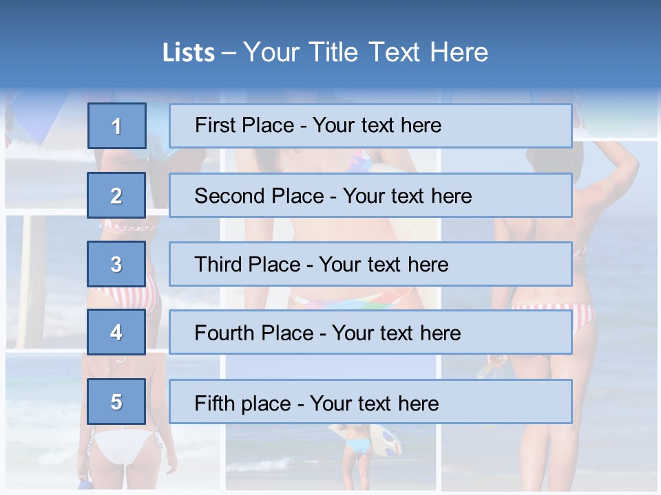 Surfboard Isolated Skin PowerPoint Template