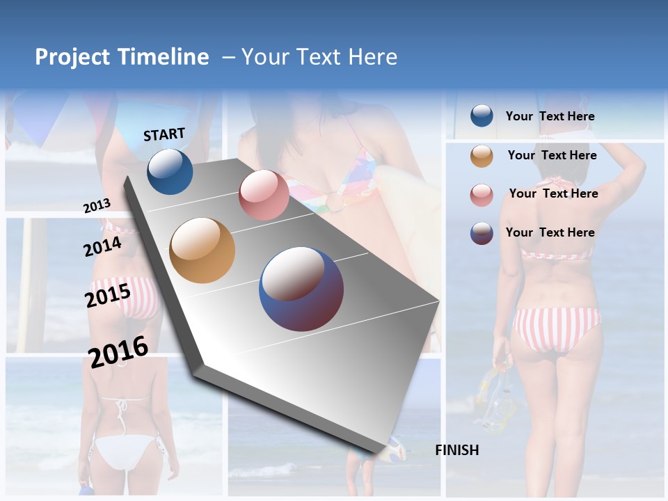 Surfboard Isolated Skin PowerPoint Template