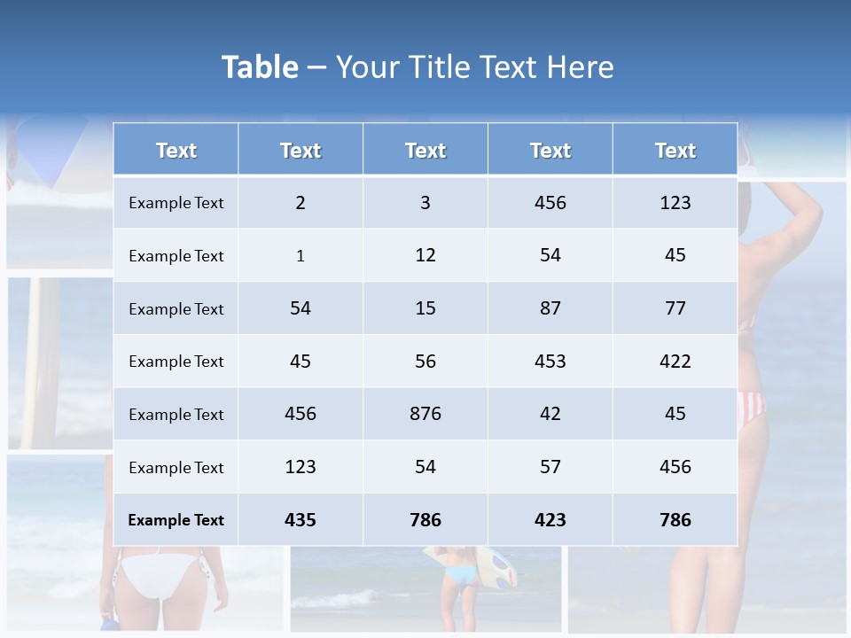 Surfboard Isolated Skin PowerPoint Template