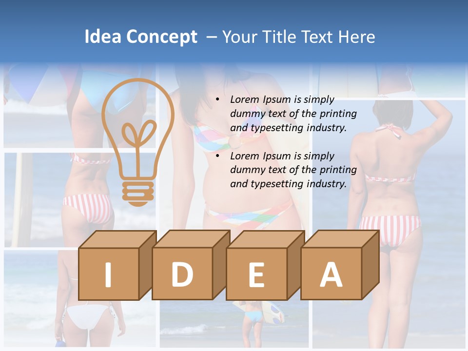 Surfboard Isolated Skin PowerPoint Template