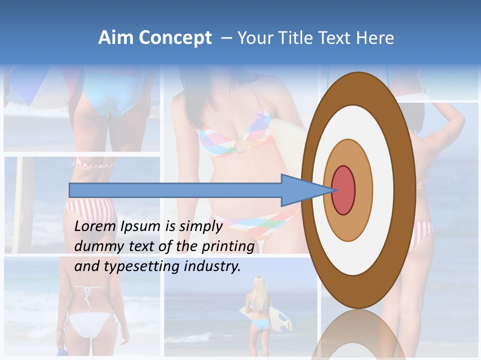 Surfboard Isolated Skin PowerPoint Template