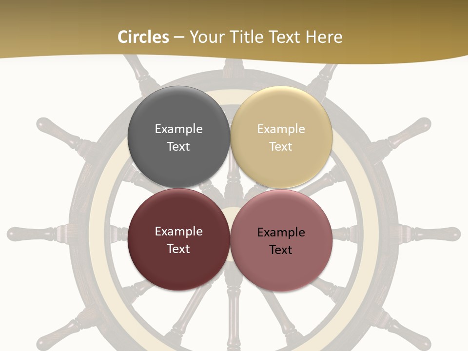 Sea Shipping Steering Wheel PowerPoint Template