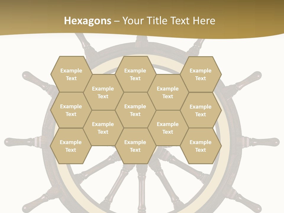 Sea Shipping Steering Wheel PowerPoint Template