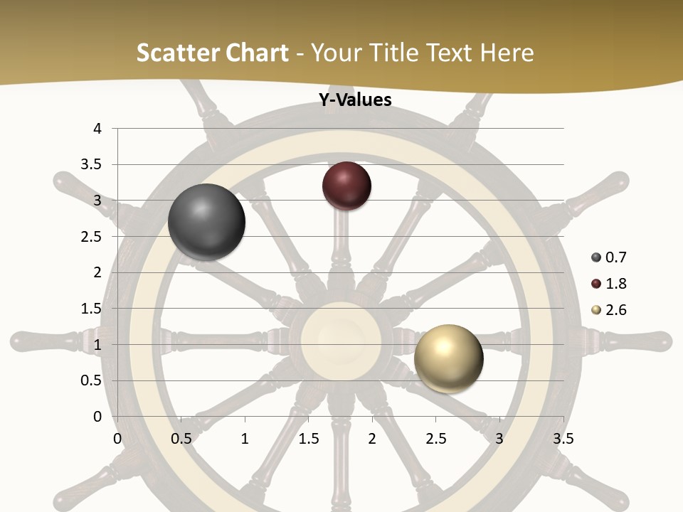 Sea Shipping Steering Wheel PowerPoint Template
