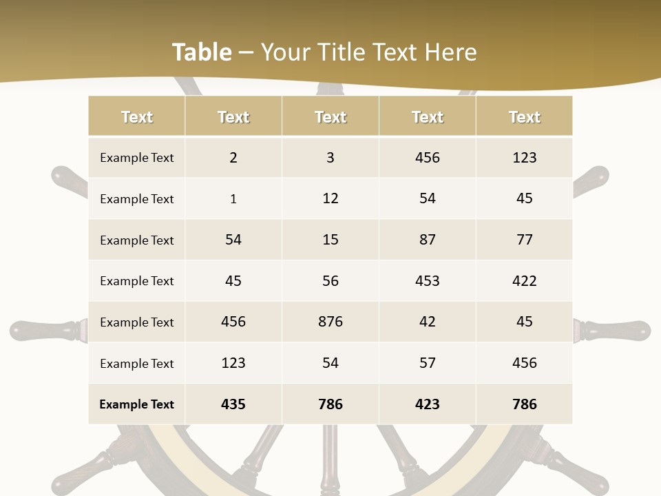 Sea Shipping Steering Wheel PowerPoint Template