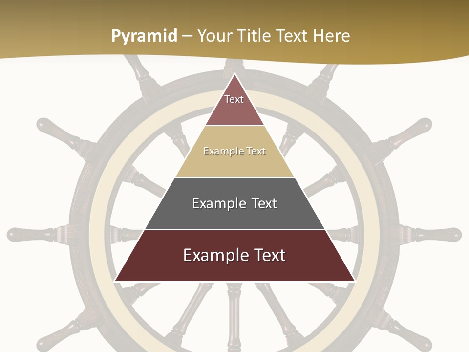 Sea Shipping Steering Wheel PowerPoint Template