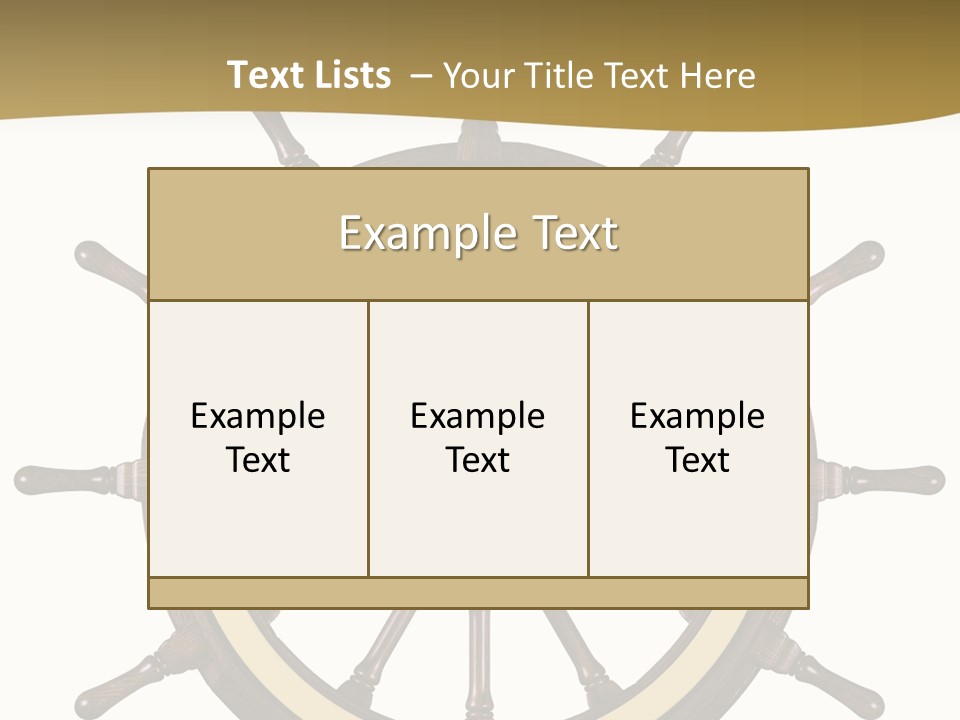 Sea Shipping Steering Wheel PowerPoint Template