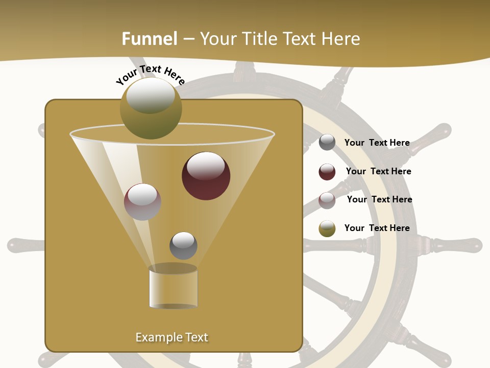 Sea Shipping Steering Wheel PowerPoint Template
