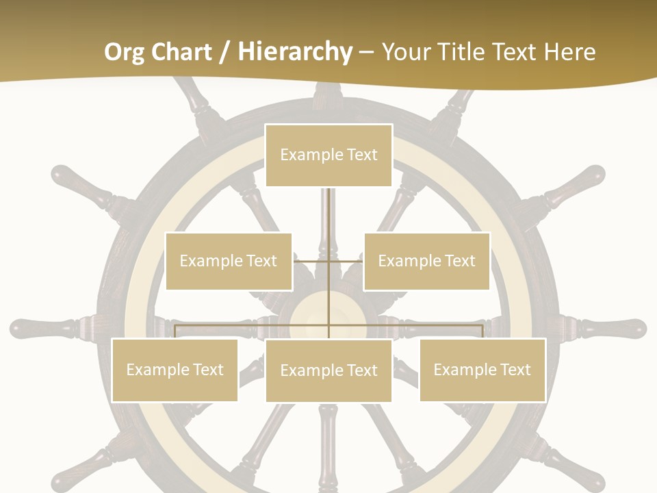 Sea Shipping Steering Wheel PowerPoint Template
