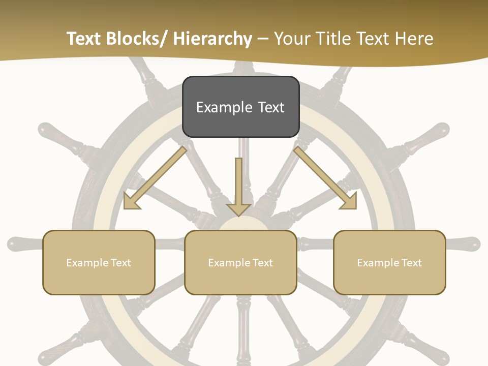 Sea Shipping Steering Wheel PowerPoint Template