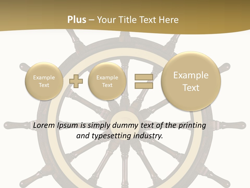 Sea Shipping Steering Wheel PowerPoint Template