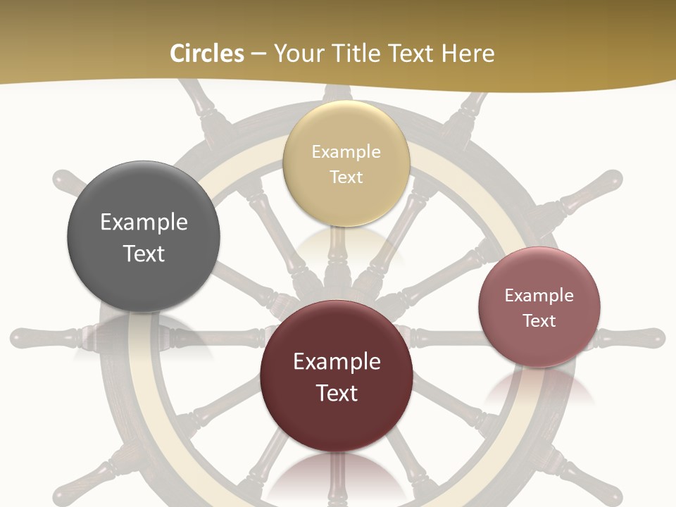 Sea Shipping Steering Wheel PowerPoint Template