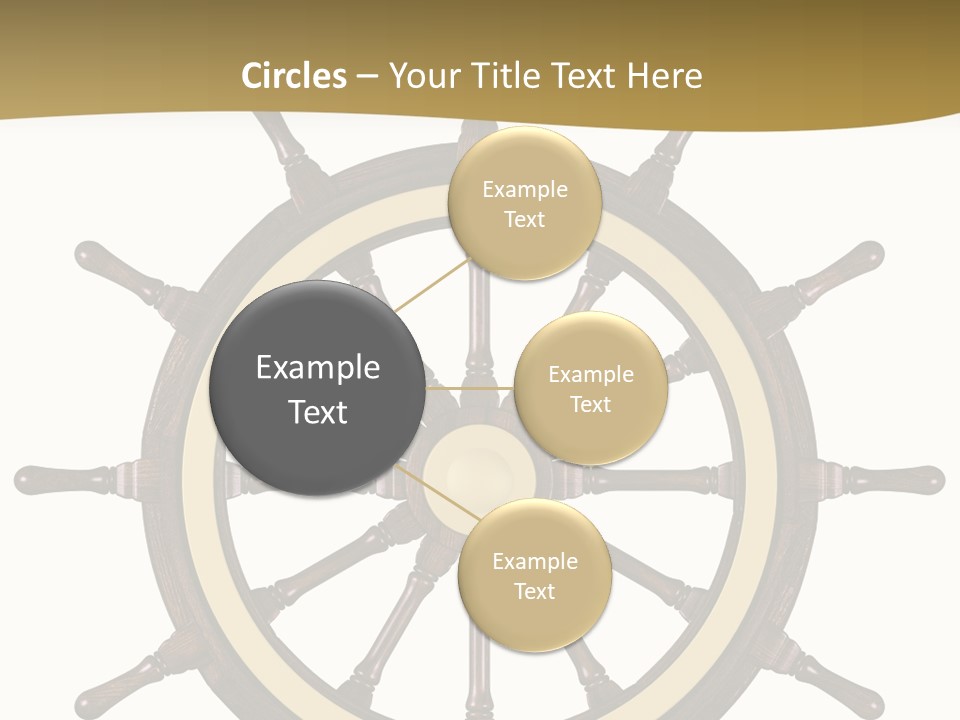 Sea Shipping Steering Wheel PowerPoint Template
