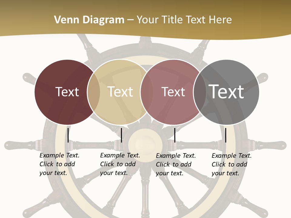 Sea Shipping Steering Wheel PowerPoint Template