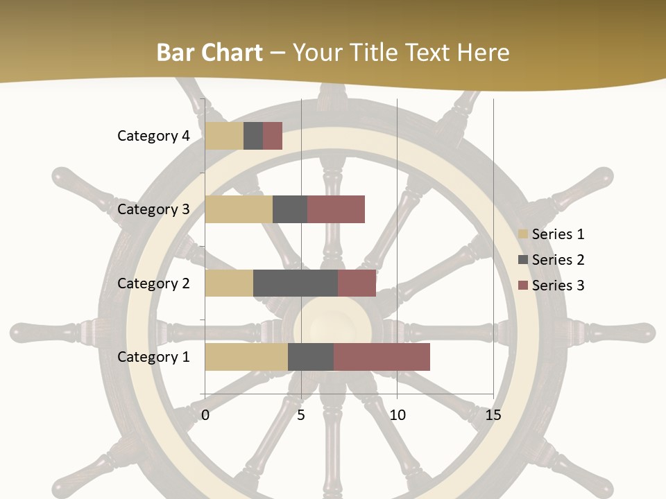 Sea Shipping Steering Wheel PowerPoint Template