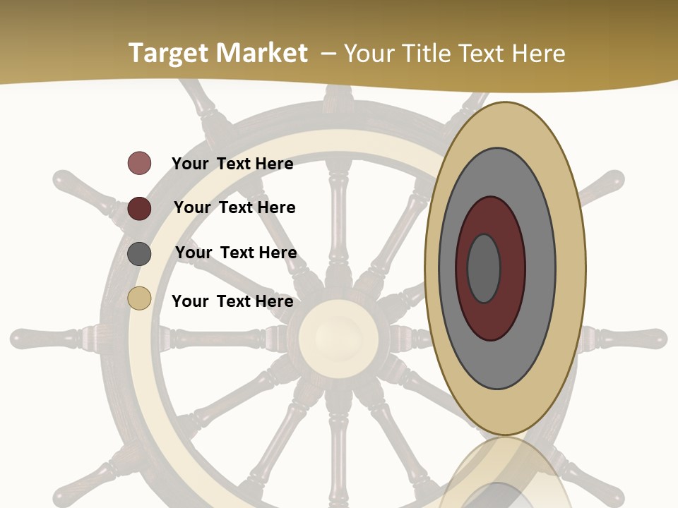 Sea Shipping Steering Wheel PowerPoint Template