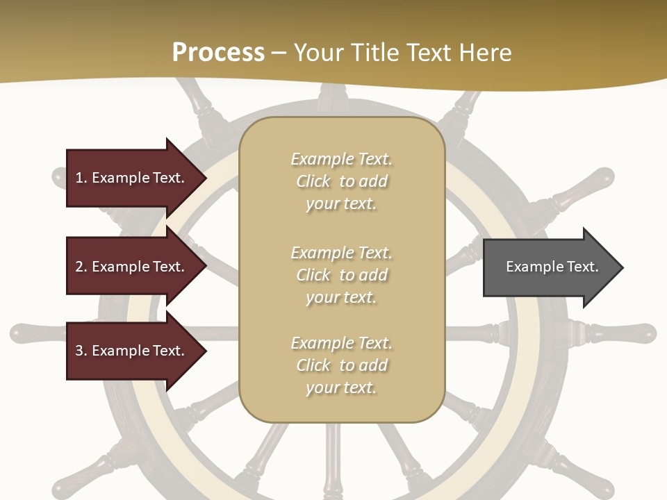 Sea Shipping Steering Wheel PowerPoint Template