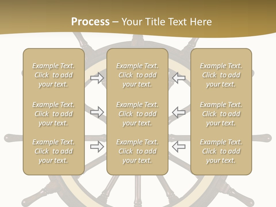 Sea Shipping Steering Wheel PowerPoint Template