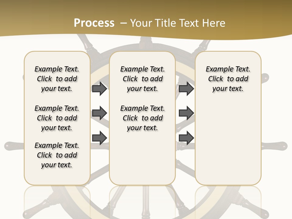 Sea Shipping Steering Wheel PowerPoint Template