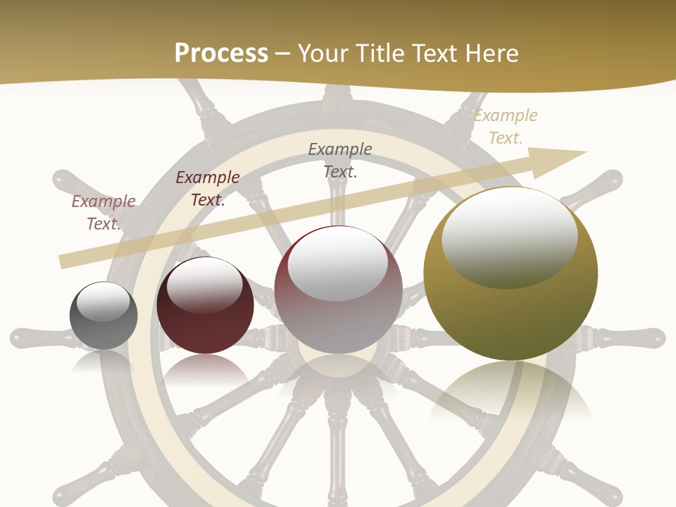 Sea Shipping Steering Wheel PowerPoint Template