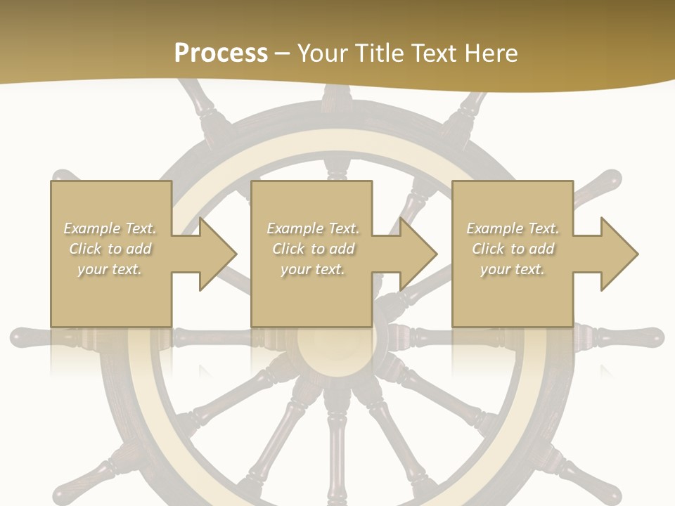 Sea Shipping Steering Wheel PowerPoint Template