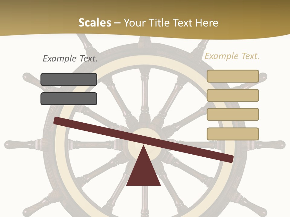 Sea Shipping Steering Wheel PowerPoint Template