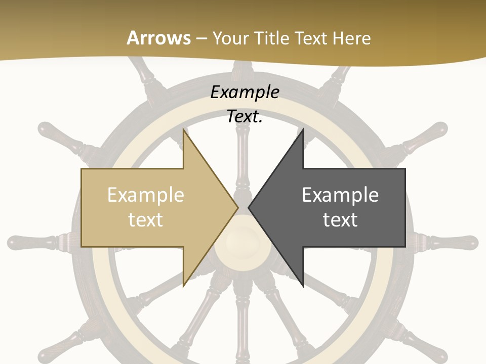 Sea Shipping Steering Wheel PowerPoint Template
