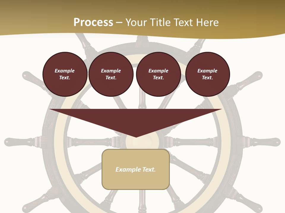 Sea Shipping Steering Wheel PowerPoint Template