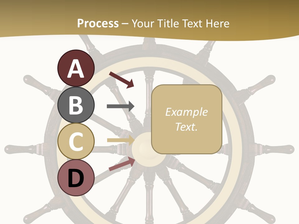 Sea Shipping Steering Wheel PowerPoint Template