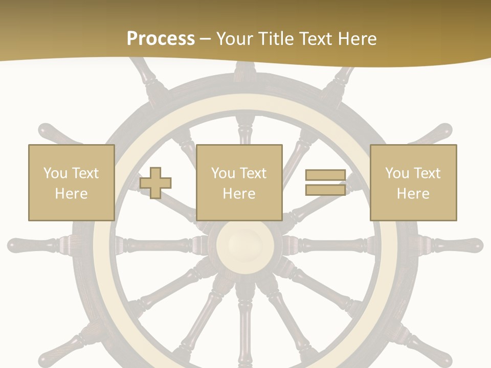 Sea Shipping Steering Wheel PowerPoint Template