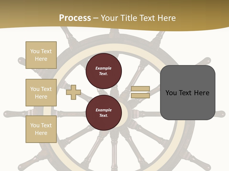 Sea Shipping Steering Wheel PowerPoint Template