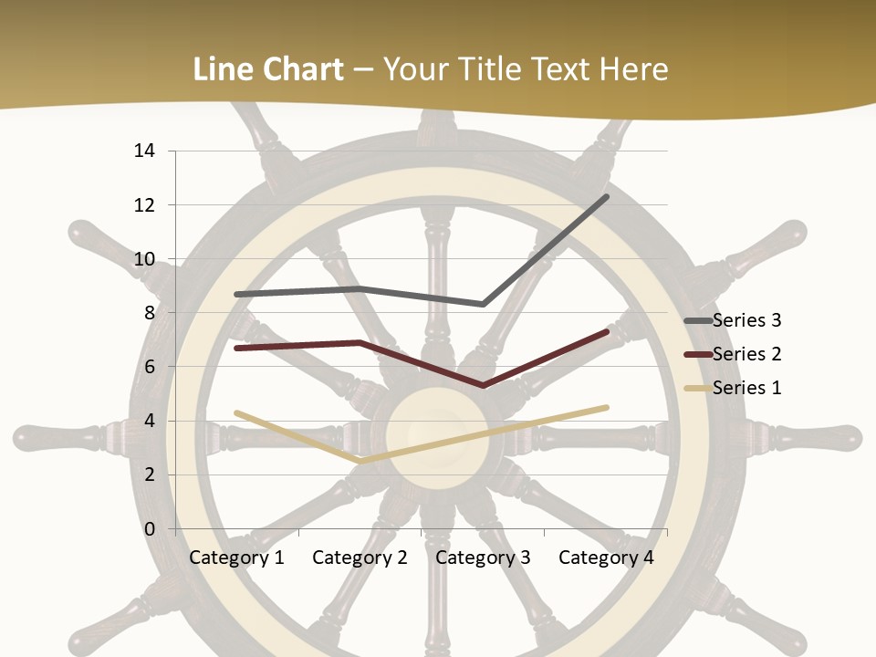 Sea Shipping Steering Wheel PowerPoint Template