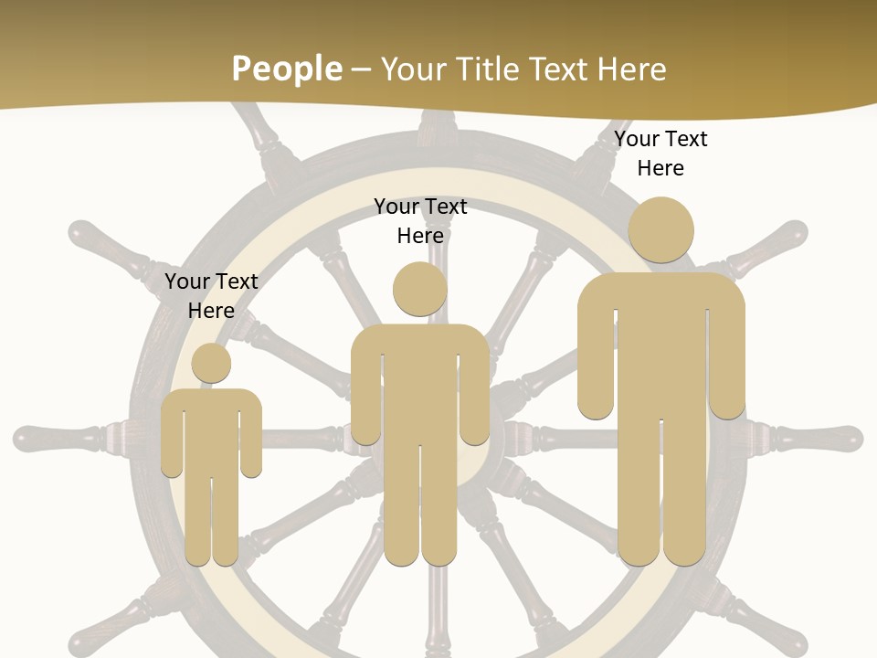Sea Shipping Steering Wheel PowerPoint Template