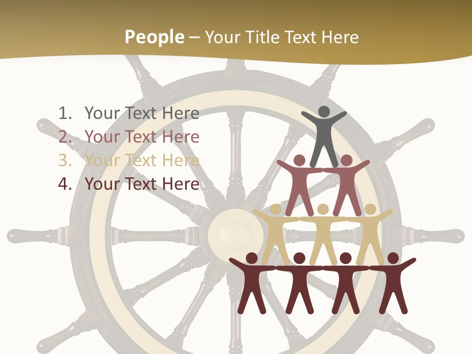 Sea Shipping Steering Wheel PowerPoint Template