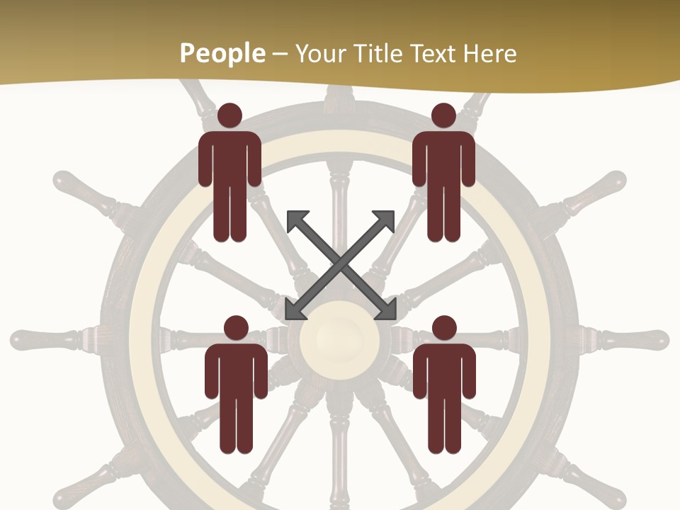 Sea Shipping Steering Wheel PowerPoint Template