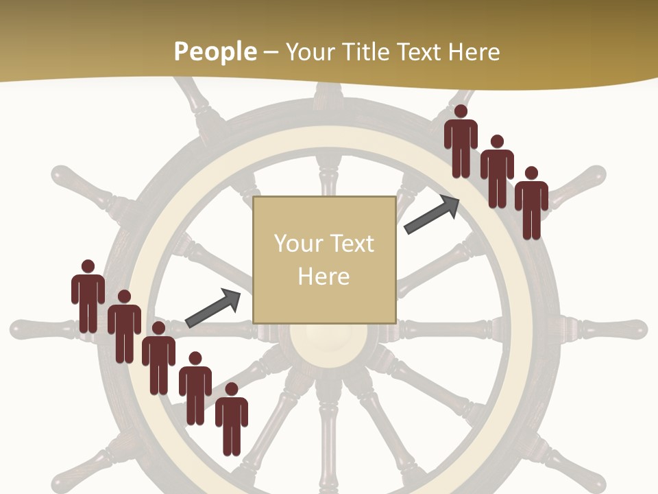 Sea Shipping Steering Wheel PowerPoint Template