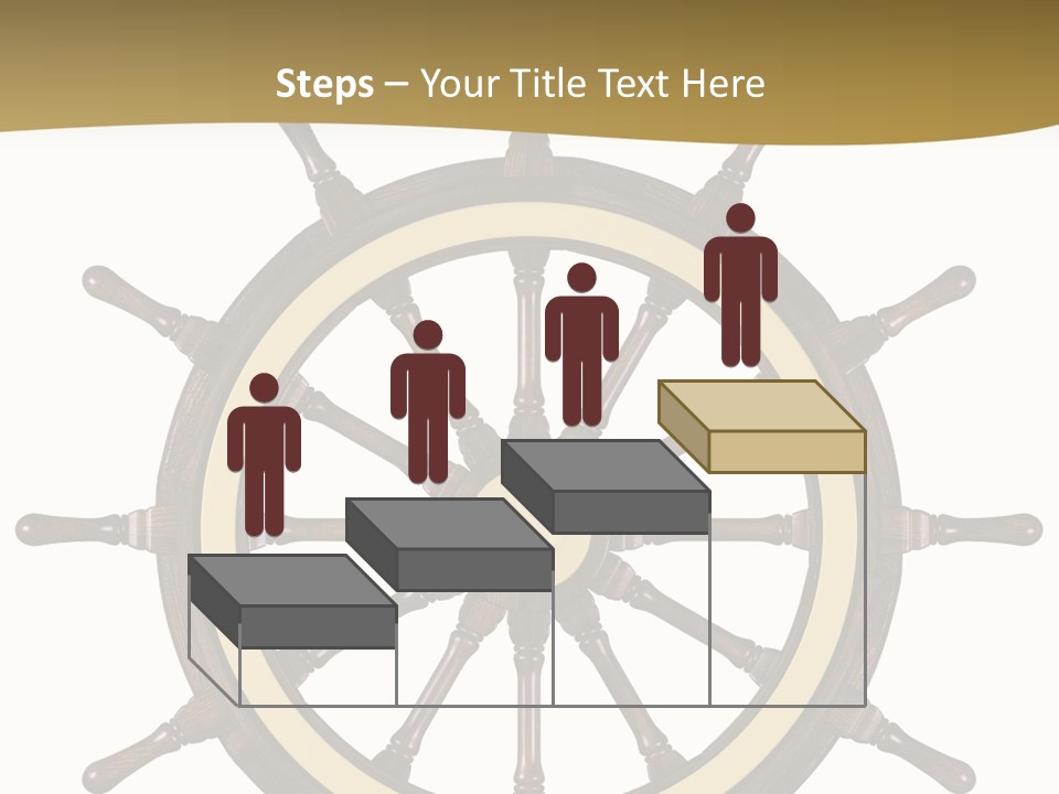 Sea Shipping Steering Wheel PowerPoint Template