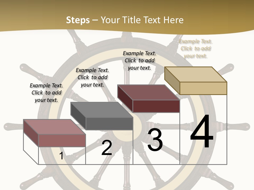 Sea Shipping Steering Wheel PowerPoint Template