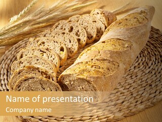 Portion Baked Bread Seeds PowerPoint Template