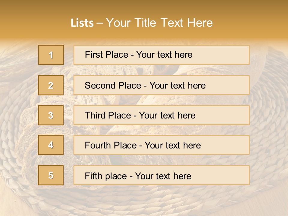 Portion Baked Bread Seeds PowerPoint Template