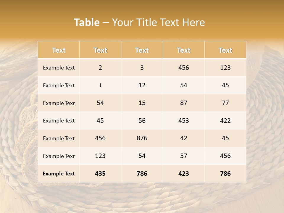 Portion Baked Bread Seeds PowerPoint Template