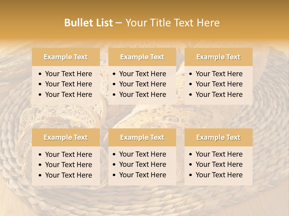 Portion Baked Bread Seeds PowerPoint Template