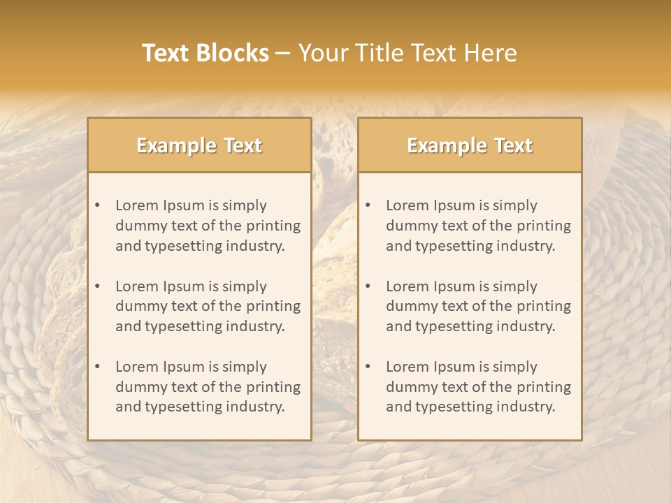 Portion Baked Bread Seeds PowerPoint Template