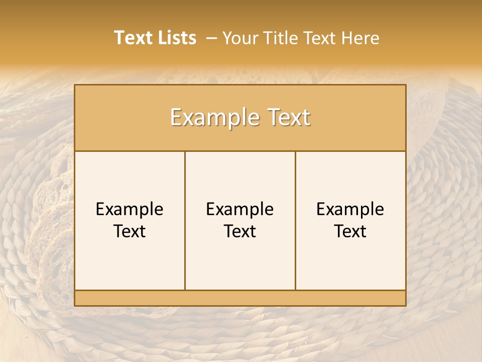 Portion Baked Bread Seeds PowerPoint Template