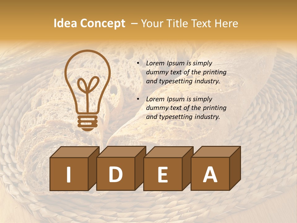 Portion Baked Bread Seeds PowerPoint Template