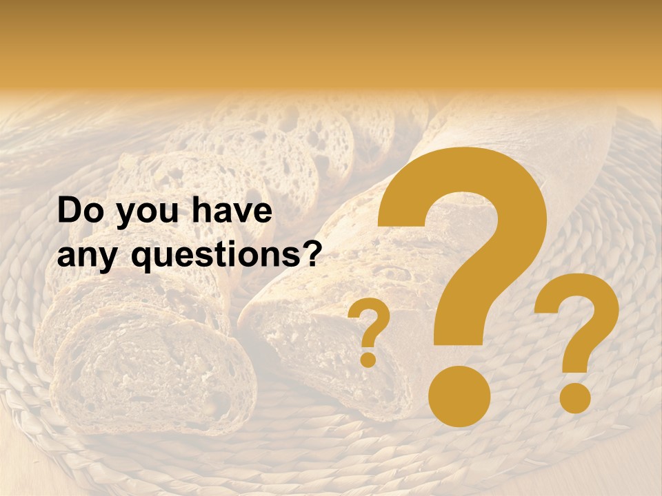 Portion Baked Bread Seeds PowerPoint Template