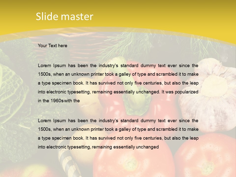 Vitamin Meal Cabbage PowerPoint Template