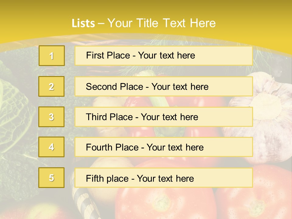 Vitamin Meal Cabbage PowerPoint Template