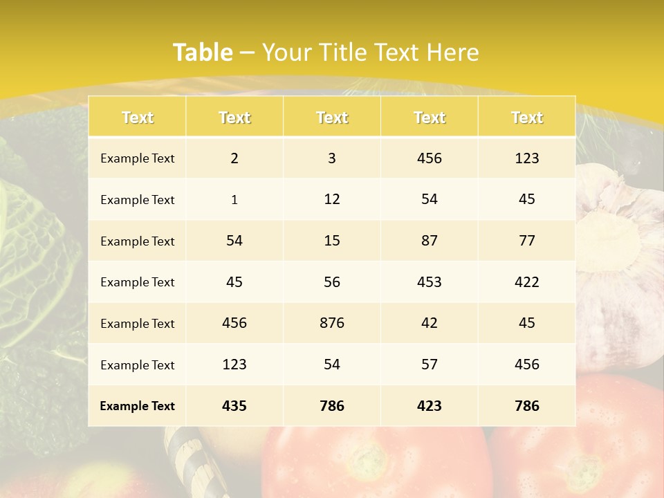 Vitamin Meal Cabbage PowerPoint Template