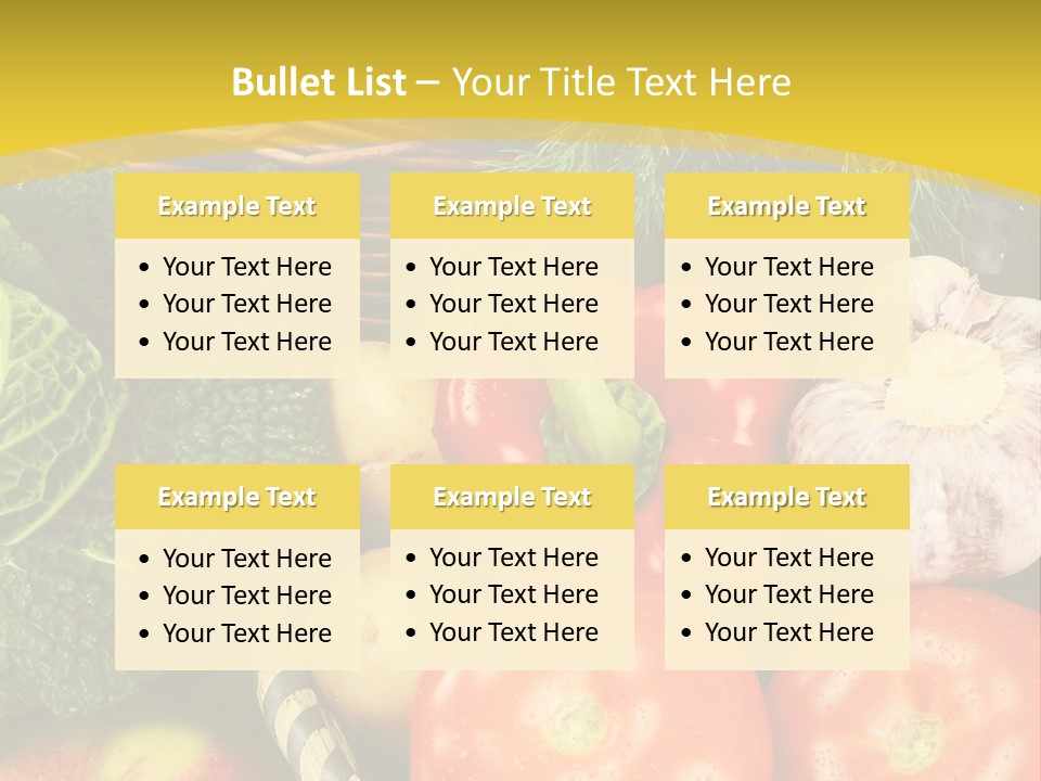 Vitamin Meal Cabbage PowerPoint Template